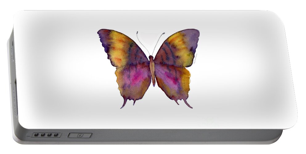 Marcella Daggerwing Butterfly Portable Battery Charger featuring the painting 99 Marcella Daggerwing Butterfly by Amy Kirkpatrick