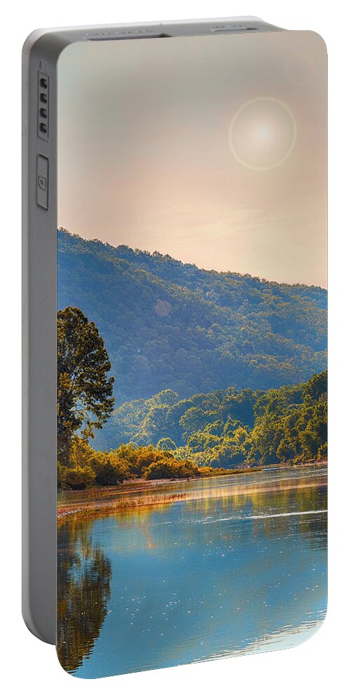 Sunset Portable Battery Charger featuring the photograph A Buffalo River Morning by Bill and Linda Tiepelman