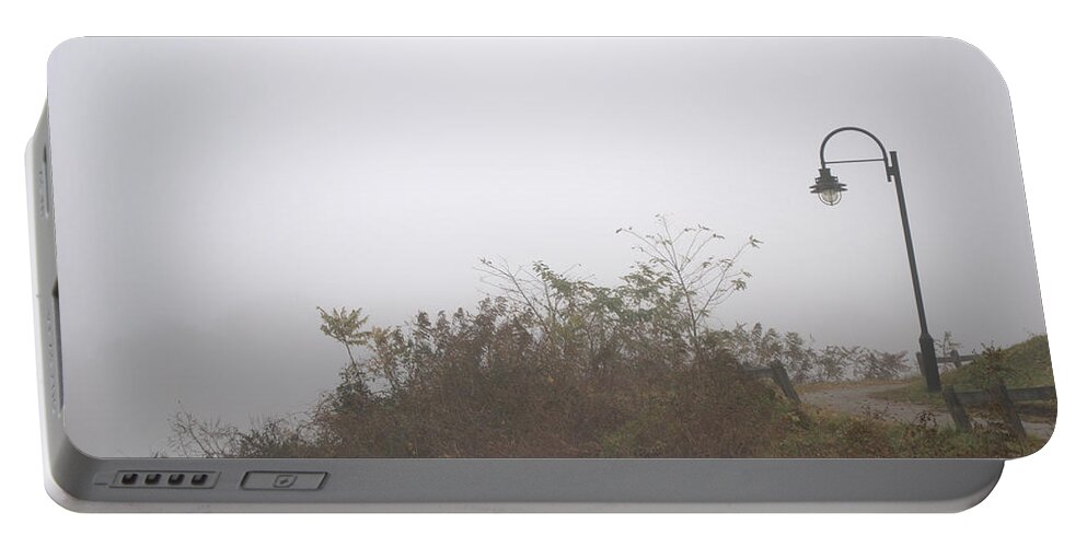 Fog Portable Battery Charger featuring the photograph A Foggy Morning by Judy Salcedo