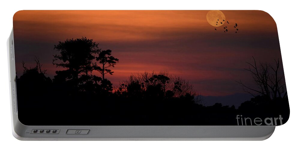 Sunset Portable Battery Charger featuring the photograph A Grand Strand Sunset by Kathy Baccari