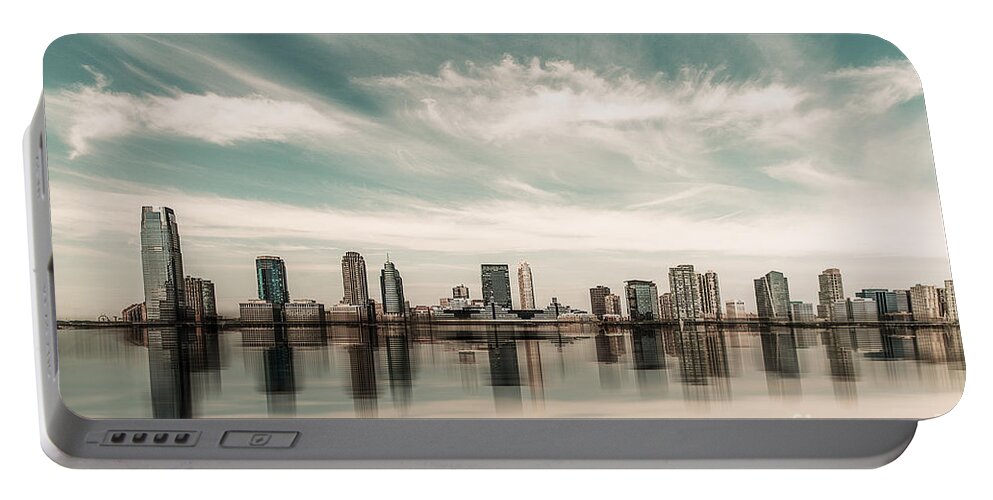 Nyc Portable Battery Charger featuring the photograph a look to New Jersey by Hannes Cmarits