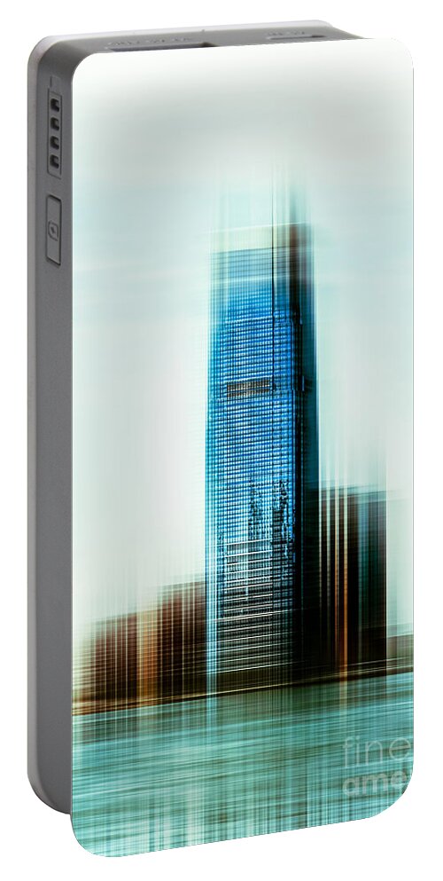 Nyc Portable Battery Charger featuring the photograph A look to New Jersey II - steel by Hannes Cmarits