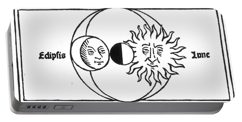 1482 Portable Battery Charger featuring the photograph A Lunar Eclipse, 1482 by Granger