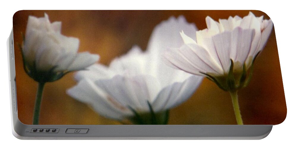 White Flowers Portable Battery Charger featuring the photograph A Monet Spring by Michael Hoard