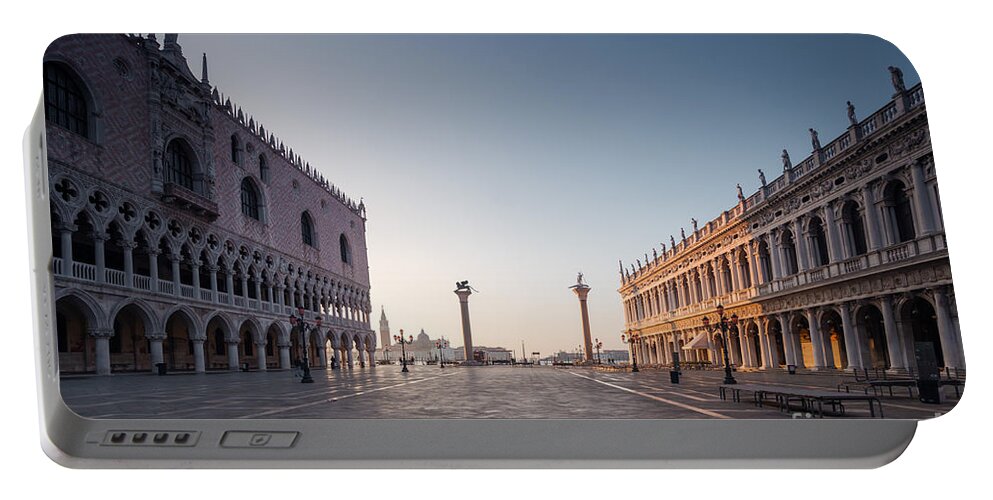 St. Mark's Portable Battery Charger featuring the photograph A new morning in Venice by Matteo Colombo