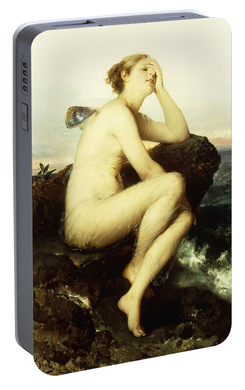 German Portable Battery Charger featuring the painting A Nymph by the Sea by Wilhelm Kray