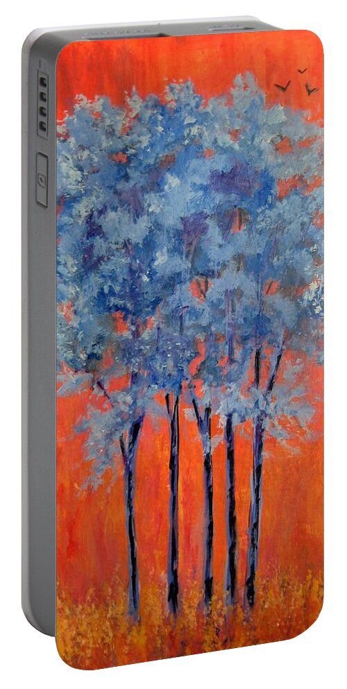 Trees Portable Battery Charger featuring the painting A Place to Call Home by Suzanne Theis