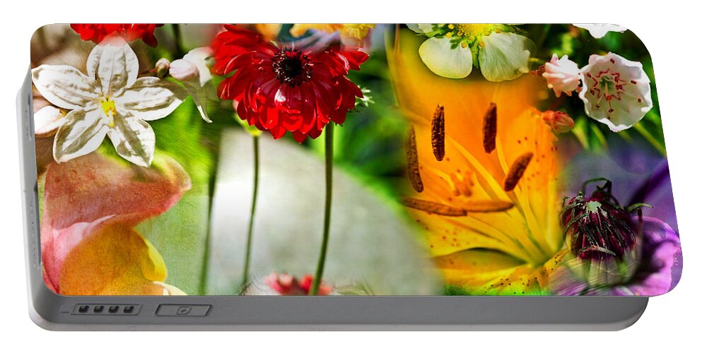 Flowers Portable Battery Charger featuring the photograph A Plethera Of Flowers by Marie Jamieson