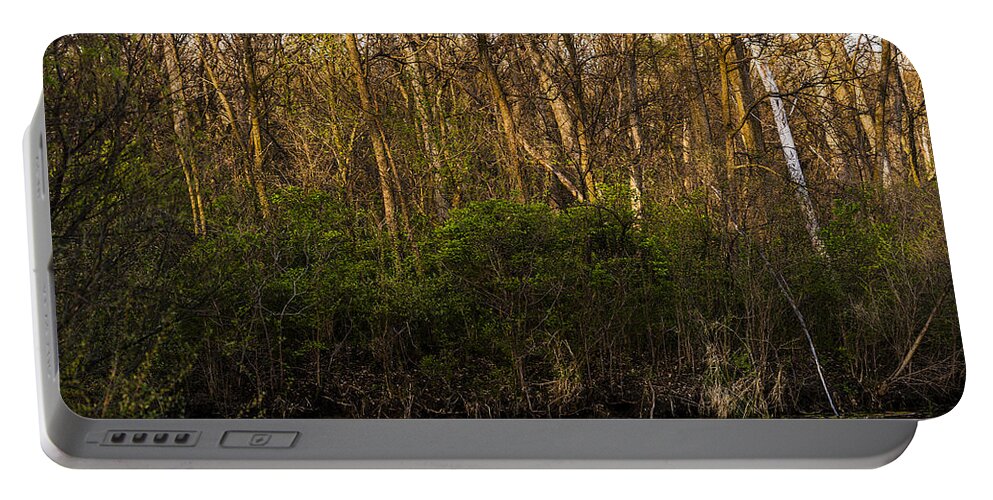 Spring Portable Battery Charger featuring the photograph A Quiet Corner by Ed Peterson