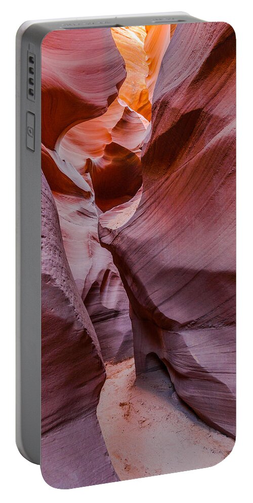 Antelope Canyon Portable Battery Charger featuring the photograph A Secret Passageway by Jason Chu