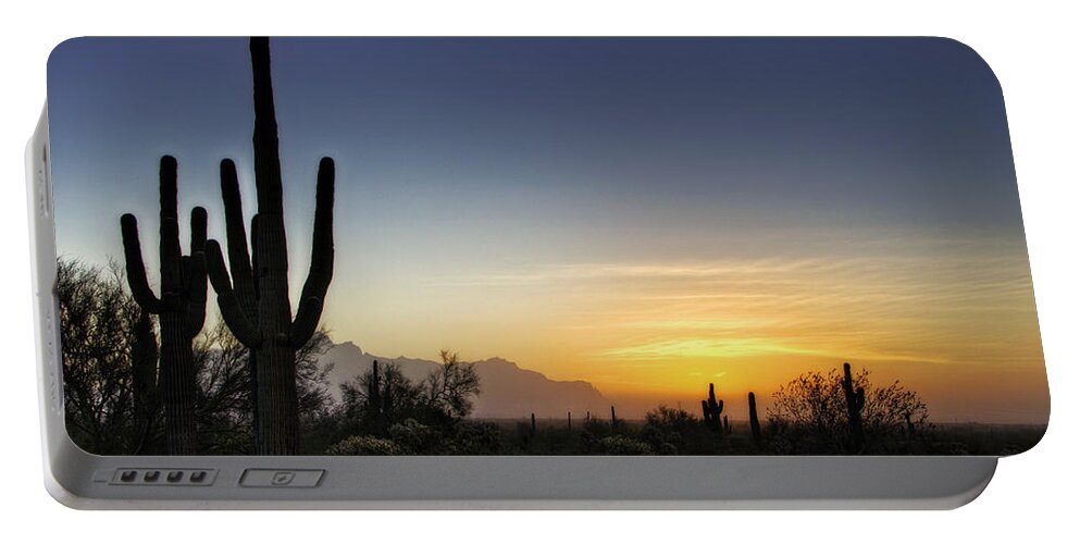 Sunrise Portable Battery Charger featuring the photograph A Sonoran Sunrise by Saija Lehtonen