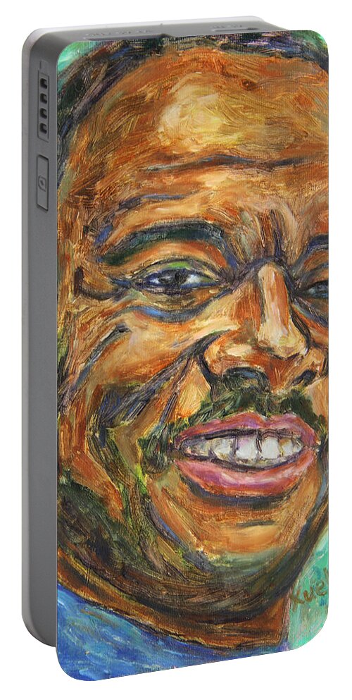 African American Portable Battery Charger featuring the painting A Teacher from Atlanta GA by Xueling Zou