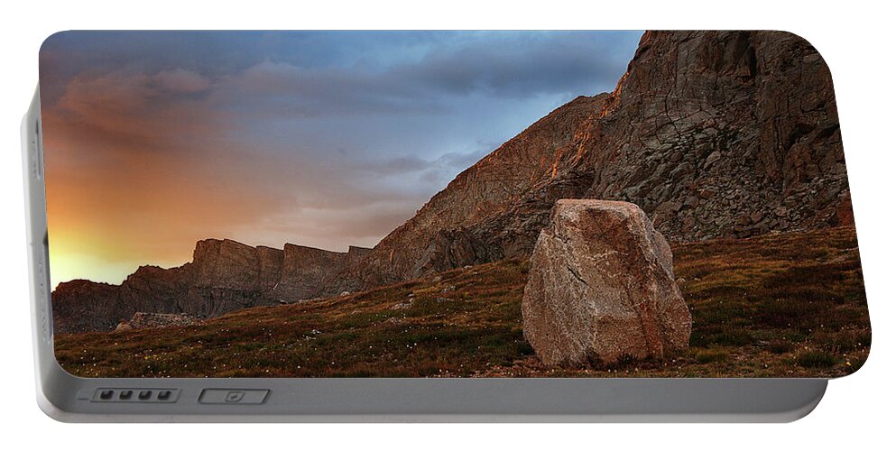 Sunset Portable Battery Charger featuring the photograph A Warm Embrace by Jim Garrison