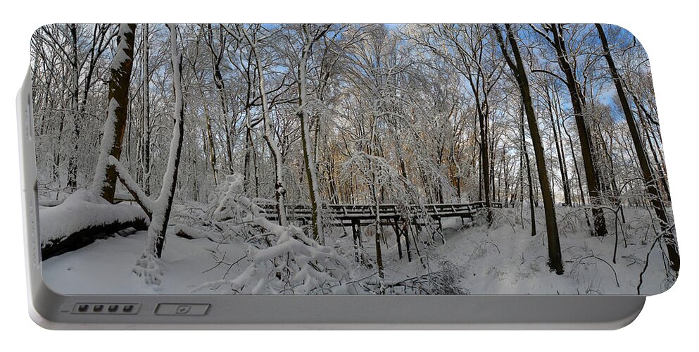 Salani Portable Battery Charger featuring the photograph A Winter Scene by Raymond Salani III