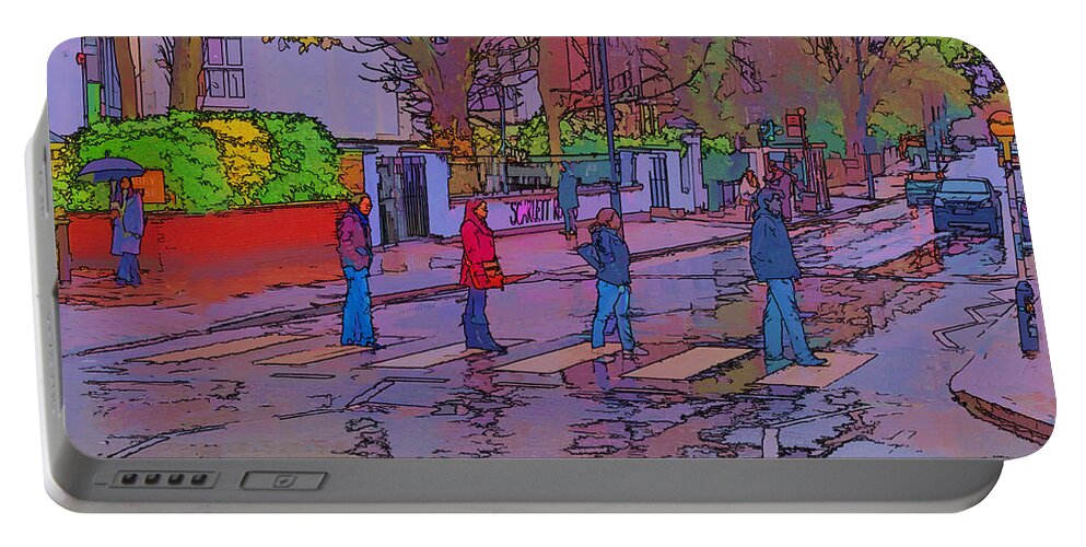 Abbey Road Album Portable Battery Charger featuring the photograph Abbey Road Crossing by Chris Thaxter