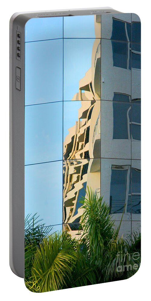 Architecture Portable Battery Charger featuring the photograph Abstract Architectural Shapes by Mariarosa Rockefeller