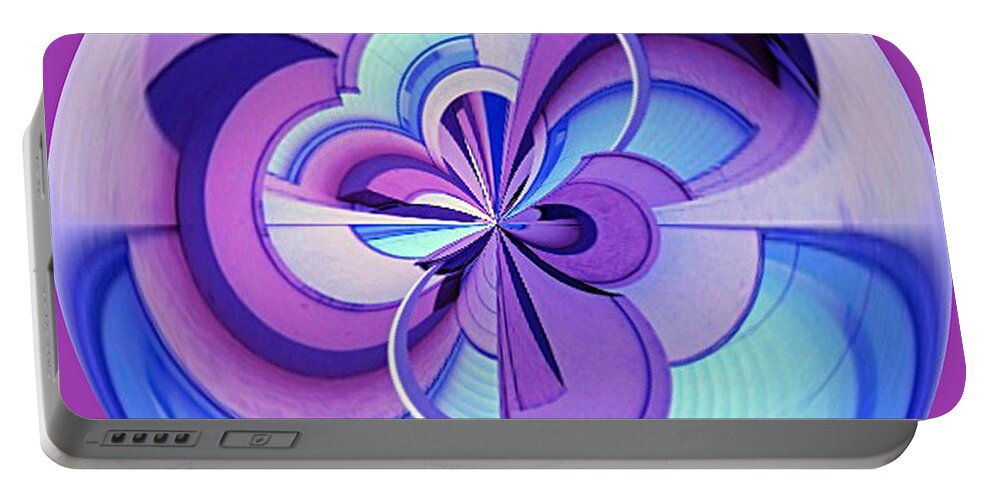 Color Portable Battery Charger featuring the photograph Abstract Circle Squared by Chris Anderson