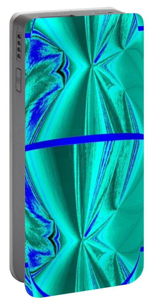 Abstract Fusion Portable Battery Charger featuring the digital art Abstract Fusion 182 by Will Borden