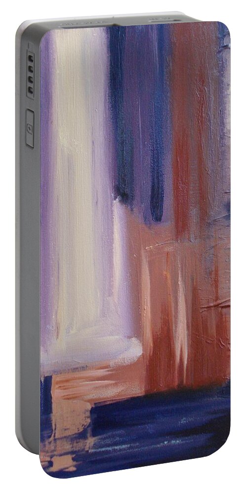 Abstract Portable Battery Charger featuring the painting Abstract I by Donna Tuten