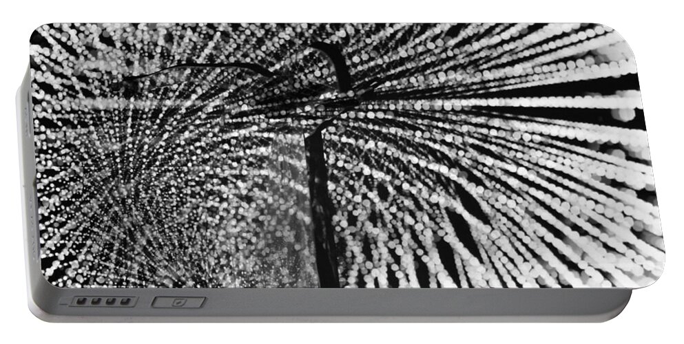 Black And White Image Portable Battery Charger featuring the photograph Abstract of a Dancer by Venetia Featherstone-Witty