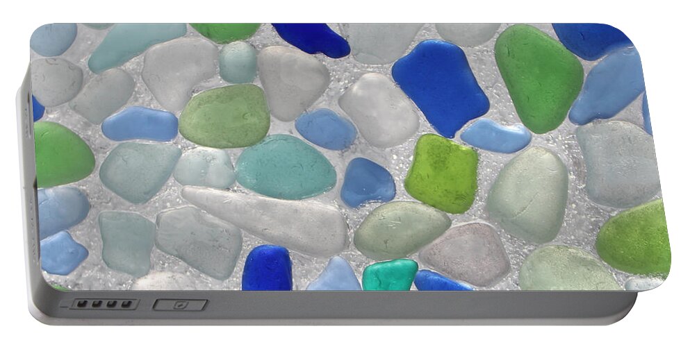 Beach Glass Portable Battery Charger featuring the photograph Abstract Sea Glass by Barbara McMahon