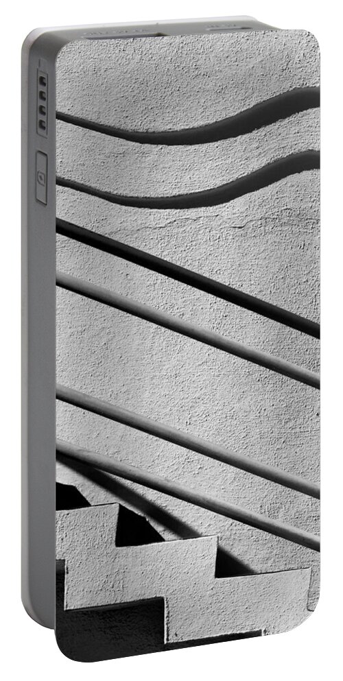 Abstract Portable Battery Charger featuring the photograph Abstract Stairs by David Smith