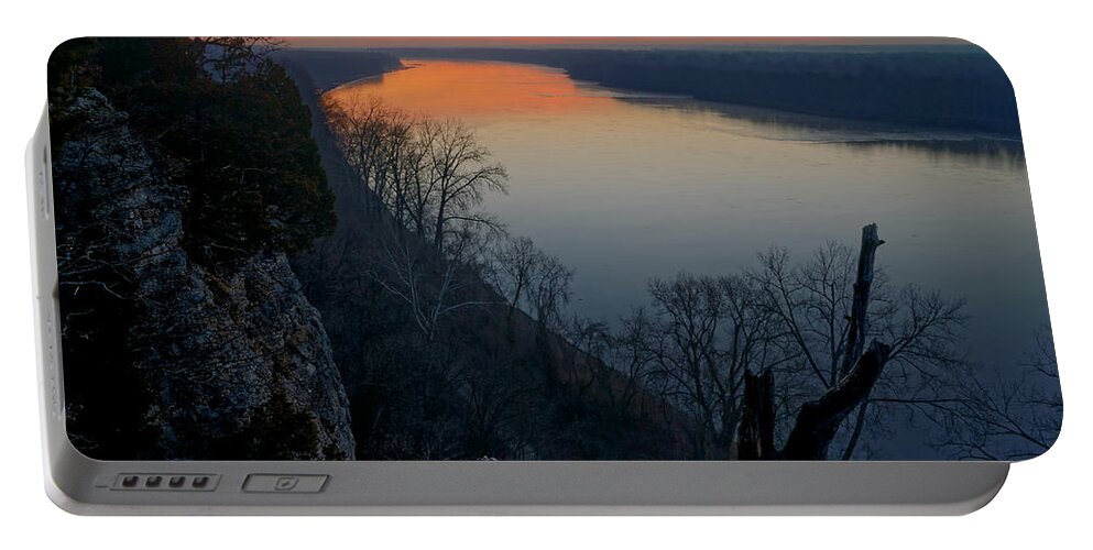 2007 Portable Battery Charger featuring the photograph Across the Wide Missouri by Robert Charity