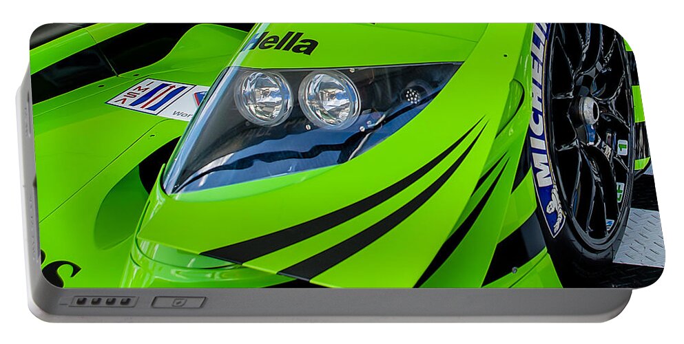 Racing Portable Battery Charger featuring the photograph Acura Patron Car by Scott Wyatt