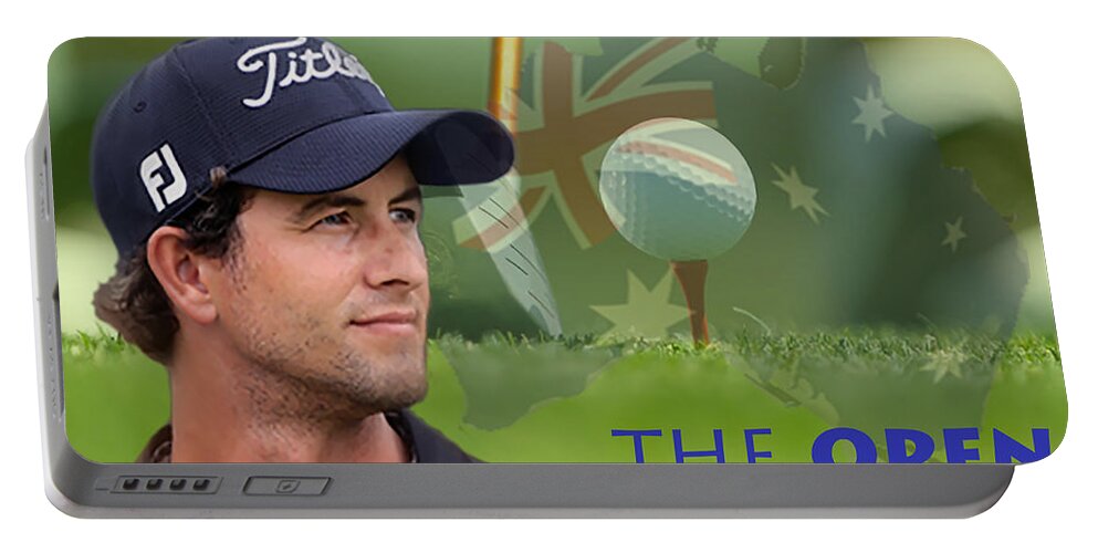Golf Portable Battery Charger featuring the photograph Adam Scott by Spikey Mouse Photography