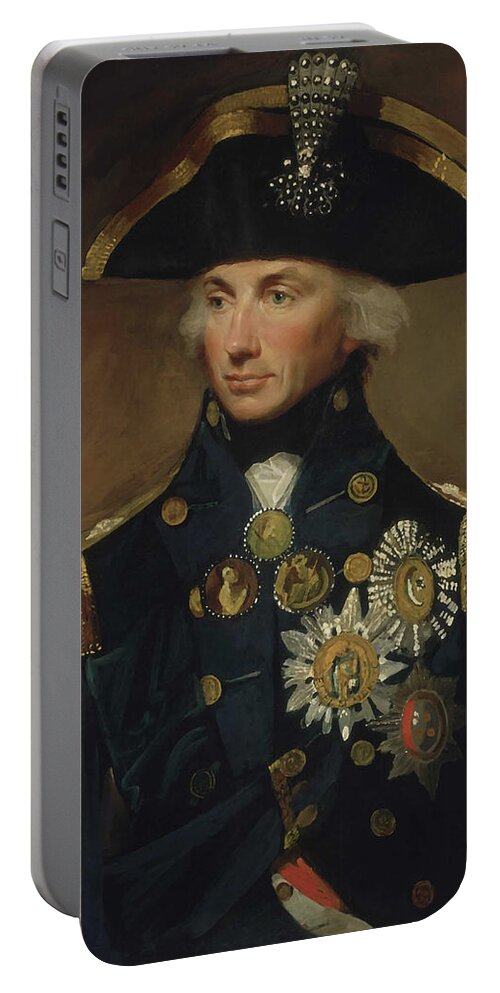Horatio Nelson Portable Battery Charger featuring the painting Admiral Horatio Nelson by War Is Hell Store