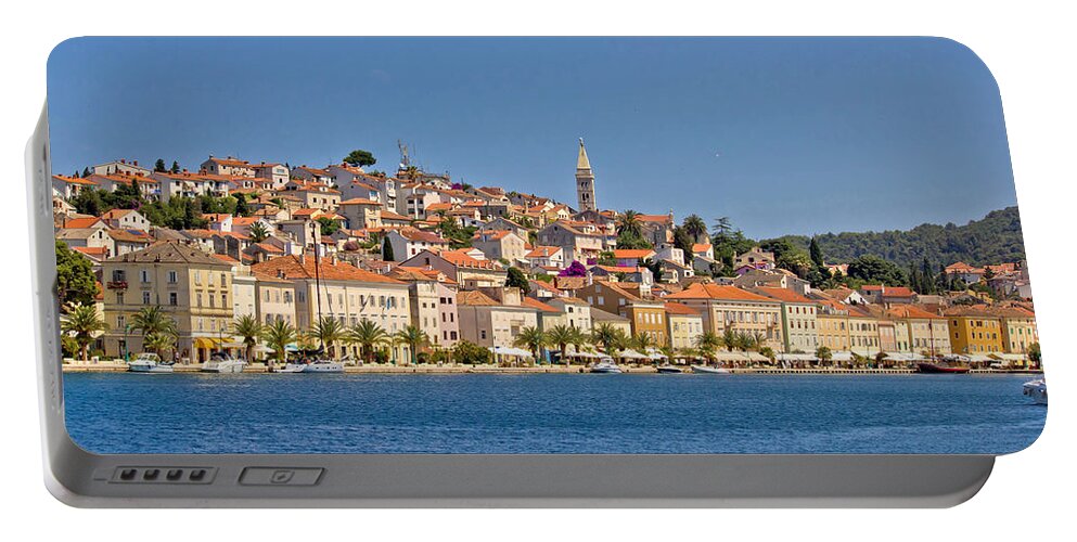 Croatia Portable Battery Charger featuring the photograph Adriatic Town of Mali Losinj view from sea by Brch Photography