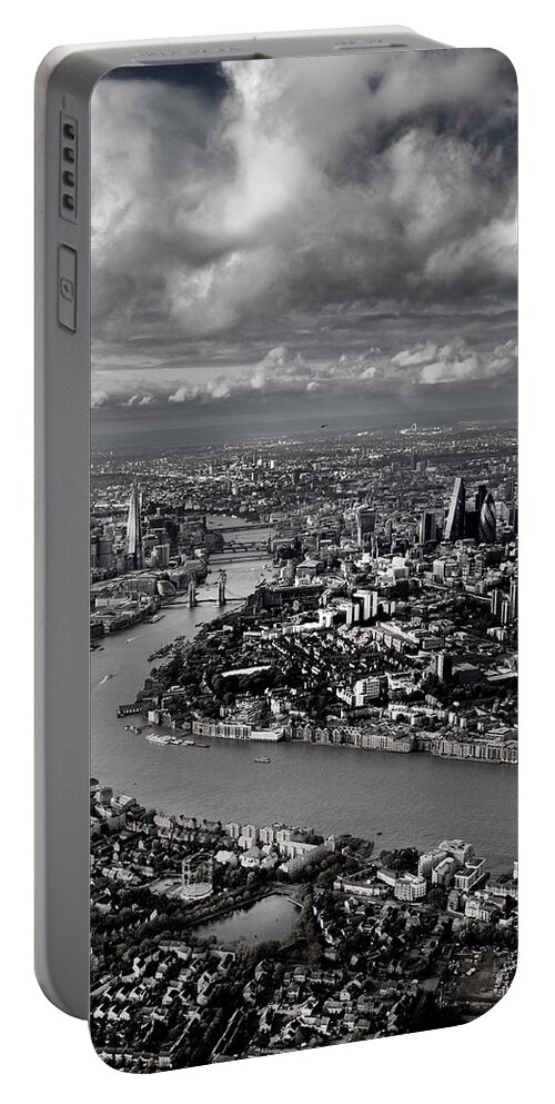 London Portable Battery Charger featuring the photograph Aerial view of London 4 by Mark Rogan