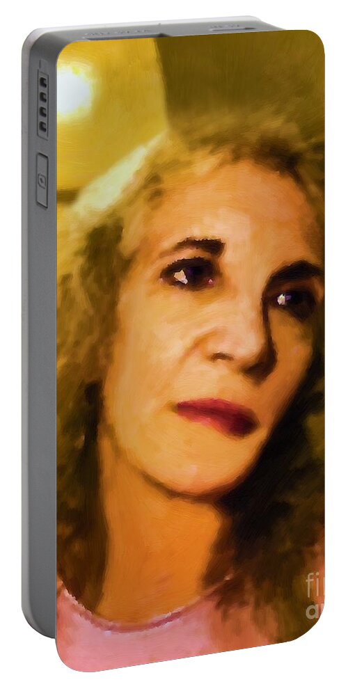 Woman Portable Battery Charger featuring the painting After the Dance by RC DeWinter