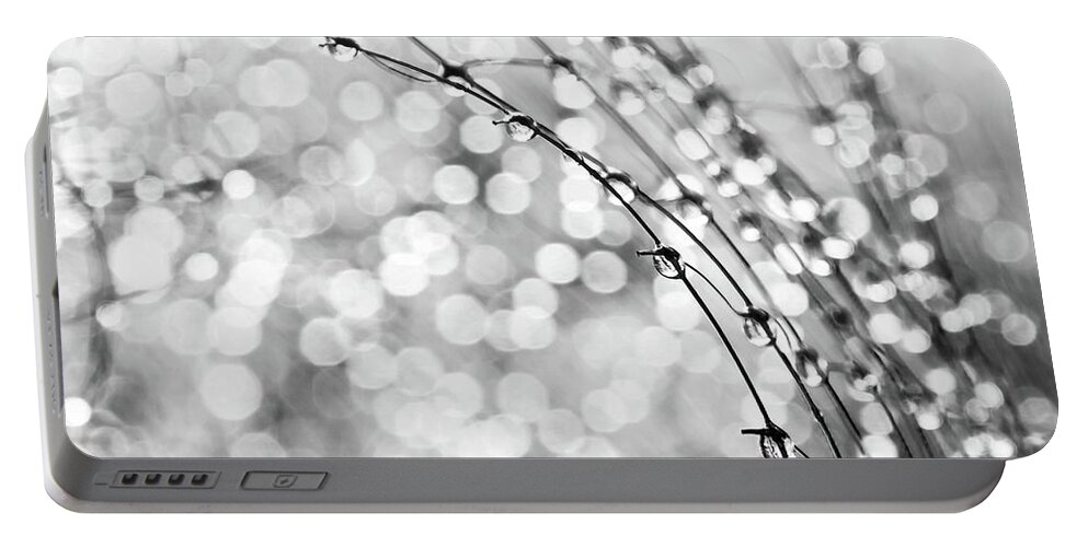 Macro Portable Battery Charger featuring the photograph After The Rain by Theresa Tahara