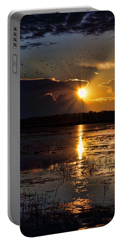 Mead Portable Battery Charger featuring the photograph Late Afternoon Reflection by Dale Kauzlaric