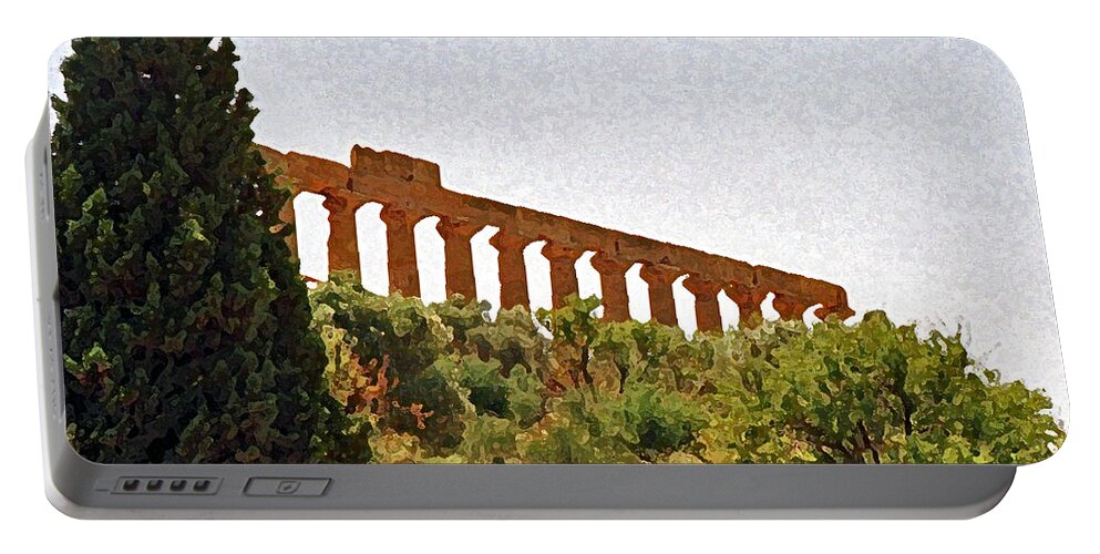 Italy Portable Battery Charger featuring the digital art Agrigento 9 by John Vincent Palozzi