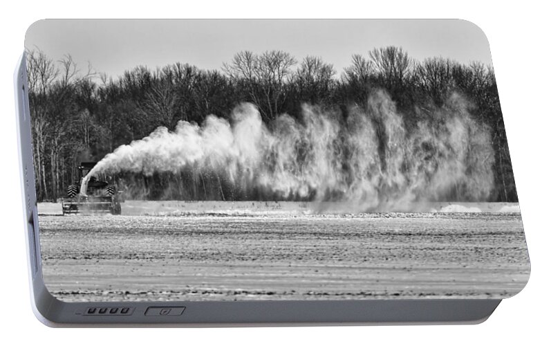 Airfield Portable Battery Charger featuring the photograph Airfield Snow Blower by Thomas Young