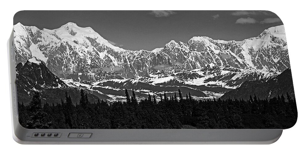 Denali Portable Battery Charger featuring the photograph Alaska Range by Angie Schutt