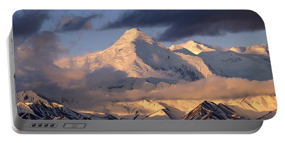 00340723 Portable Battery Charger featuring the photograph Alaska Range Morning by Yva Momatiuk John Eastcott