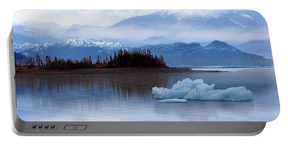Alaska Portable Battery Charger featuring the digital art Alaskan Mountain Side by Nina Bradica