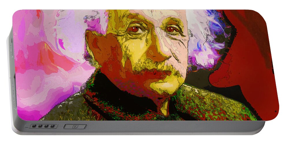 Einstein Portable Battery Charger featuring the photograph Albert Einstein by C H Apperson