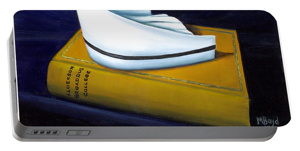 Nurse Portable Battery Charger featuring the painting Alderson-Broaddus College by Marlyn Boyd