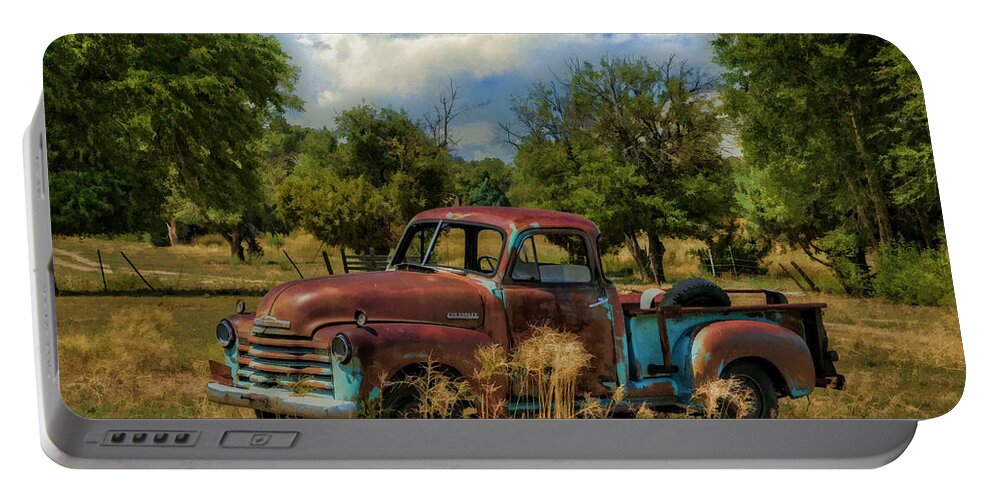 Chevrolet Portable Battery Charger featuring the photograph All By Myself by Ken Smith