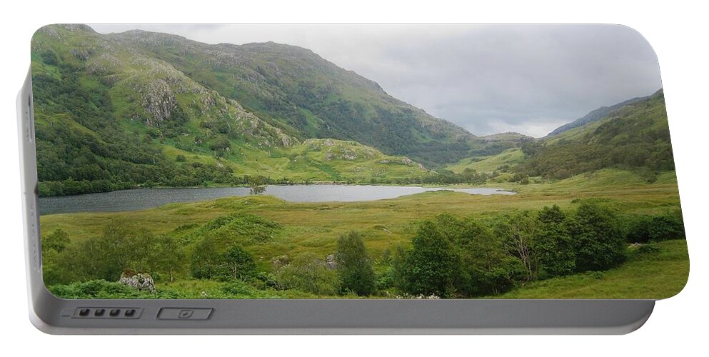 Scottish Highlands Portable Battery Charger featuring the photograph All The Greens by Denise Railey