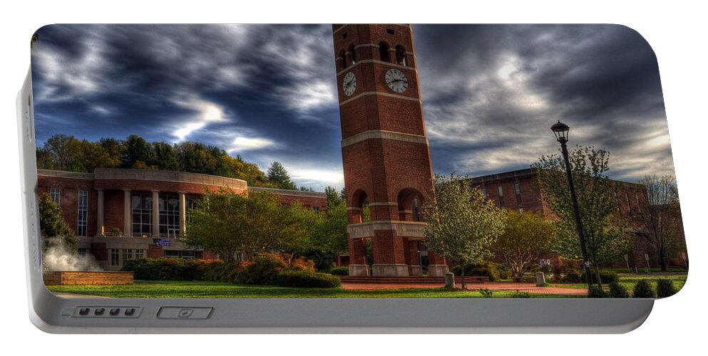 Western Carolina University Portable Battery Charger featuring the photograph Alumni Tower-WCU by Greg and Chrystal Mimbs