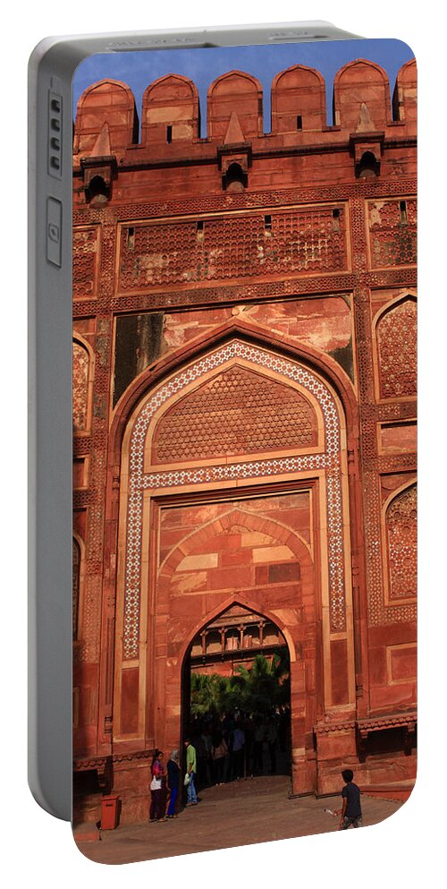 India Portable Battery Charger featuring the photograph Amar Singh Gate Red Fort Agra by Aidan Moran