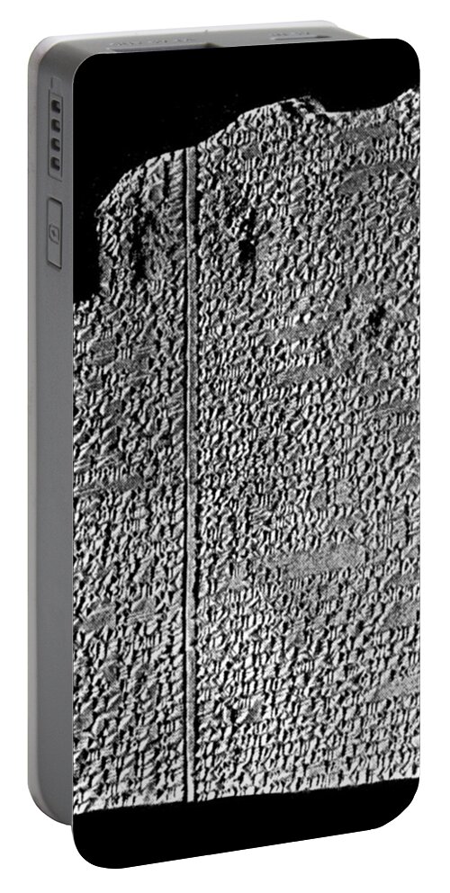 Archeology Portable Battery Charger featuring the photograph Amarna Tablet, Deluge, Reverse by Science Source
