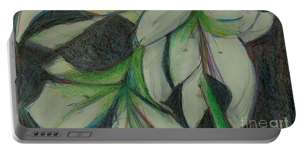Flower Portable Battery Charger featuring the photograph Amarylis by Diane montana Jansson