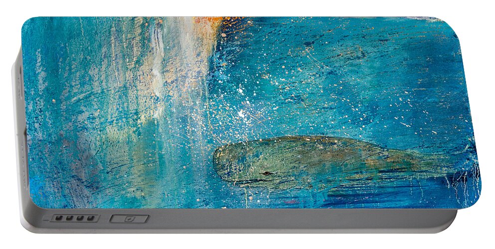 Seascape Paintings Portable Battery Charger featuring the painting Amazing Ocean by Shijun Munns