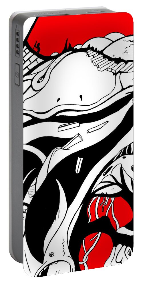 Birds Portable Battery Charger featuring the digital art Amphibious by Craig Tilley